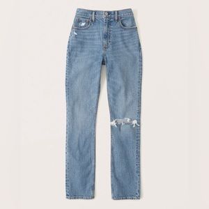 Abercrombie & Fitch Curve Love The 90s Slim Straight Jeans in size 12 Regular